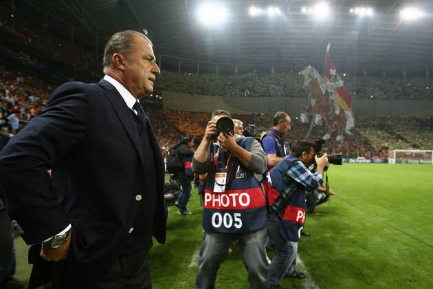 UEFA Champions league group H soccer match between Galatasaray v Braga SC (Sporting) at Turk Telekom Arena Stadium in Istanbul, Turkey. 02.10.2012 Match Scored: Galatasaray 0 - Braga 2 Pictured: Coach Fatih Terim of Galatasaray. 