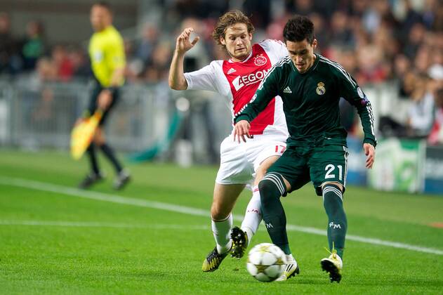 (L-R) Daley Blind of Ajax,Jose Callejon of Real Madrid Ajax Amsterdam v Real Madrid UEFA Champions League 2012 2013 xVIxxIVx 1177053