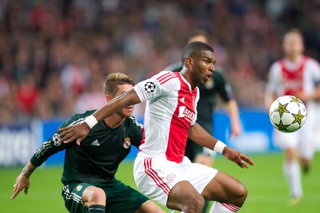 (L-R) Sergio Ramos of Real Madrid,Ryan Babel of Ajax Ajax v Real Madrid UEFA Champions League 2012 2013 xVIxxIVx 1177065