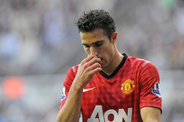 Robin Van Persie of Manchester United .Barclays Premier League - Newcastle Utd vs Manchester Utd - St. James Park - Newcastle - 07 10 12 - Picture Richard Lee Sportimage EDITORIAL USE ONLY. No use with unauthorised audio, video, data, fixture lists, club league logos or live services. Online in-match use limited to 120 images, no video emulation. No use in betting, games or single club league player publications.