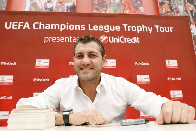 Christian Vieri. Rom 19 10 2012 Piazza del Popolo, Ankunft des Champions League Pokals. Photo Matteo Minnella Insidefoto Matteo Minnella