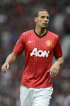 Rio Ferdinand of Manchester United - Barclays Premier League - Manchester United (ManU) vs Stoke City - Old Trafford Stadium - Manchester - 20 10 12 - EDITORIAL USE ONLY. No use with unauthorised audio, video, data, fixture lists, club league logos or live services. Online in-match use limited to 120 images, no video emulation. No use in betting, games or single club league player publications.