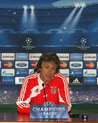 Russian Federation. Moscow. 22 oct. 2012. Olympic stadium LUZHNIKI . Group stage of UEFA CHAMPIONS LEAGUE 2012-2013. FC SPARTAK Moscow - SL Benfica Portugal. Press-conf. before game. Jorge Jesus - Head coach of SL Benfica Portugal. 