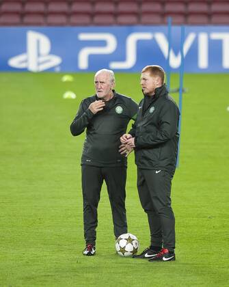 UEFA - Champions league - Training - camp nou - Futbol Club Barcelona - Celtic Glasgow Football Club - Celtic Football Club - futbol - soccer - Neil Lennon 