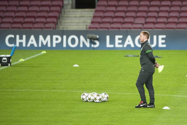 UEFA - Champions league - Training - camp nou - Futbol Club Barcelona - Celtic Glasgow Football Club - Celtic Football Club - futbol - soccer - Neil Lennon 
