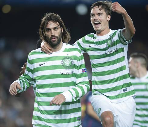 Liga futbol profesional 2012 - 2013 - Champions League - jornada 03 - Futbol Club Barcelona - Celtic Football Club - futbol - soccer - gol - celebracion - Giorgos Samaras 