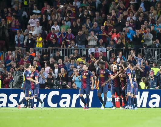Liga futbol profesional 2012 - 2013 - Champions League - jornada 03 - Futbol Club Barcelona - Celtic Football Club - futbol - soccer - gol - celebracion - Andres Iniesta 