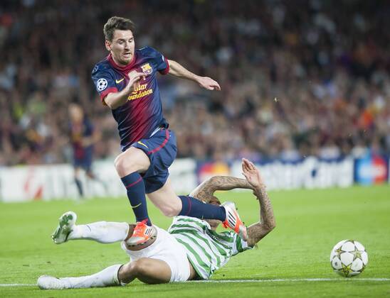 Champions League 2012 2013 FC Barcelona Barca - Celtic Glasgow Lionel Messi - Kelvin Wilson 