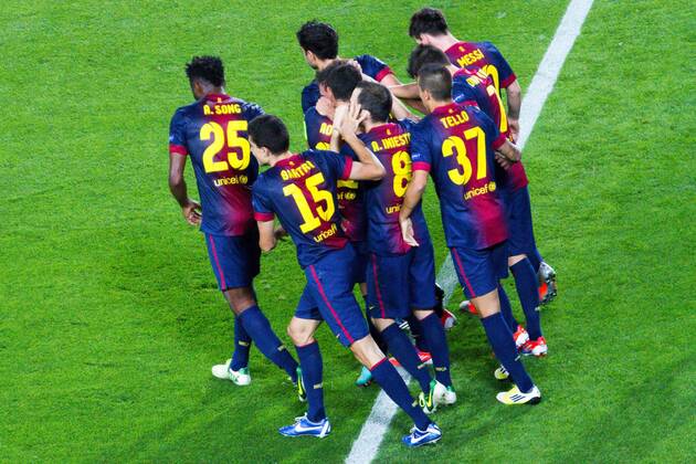 23 10 2012. Barcelona, Adriano, Bartra, Champions League, Estadio Camp Nou, FC Barcelona Barca vs Celtic FC Glasgow, Iniesta, Lionel Messi, Alex Song, Christian Tello, David Villa