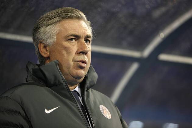 Zagreb, Stadion Maksimir, 10 24 12, - UEFA Champion League 2012 13 season, Group A GNK Dinamo Zagreb (blue)- Paris Saint-Germain FC (white). Carlo ANCELOTTI, Coach (ITA)
