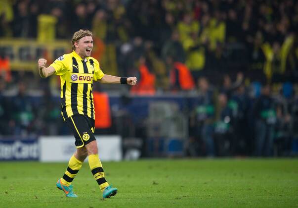Jubel nach dem Spiel: Marcel SCHMELZER (DOR) jubelt Fussball international - UEFA Championsleague Saison 2012 2013, Gruppenphase: Borussia Dortmund - Real Madrid in Dortmund, Deutschland am 24.10.2012,