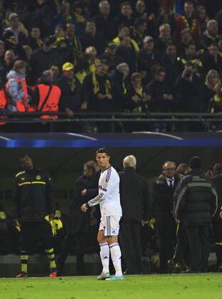 Cristiano Ronaldo (Real) enttäuscht vom Platz 24.10.2012, Dortmund, Borussia Dortmund vs. Real Madrid, Fussball Champions League, Gruppe D Saison 2012 2013 Â