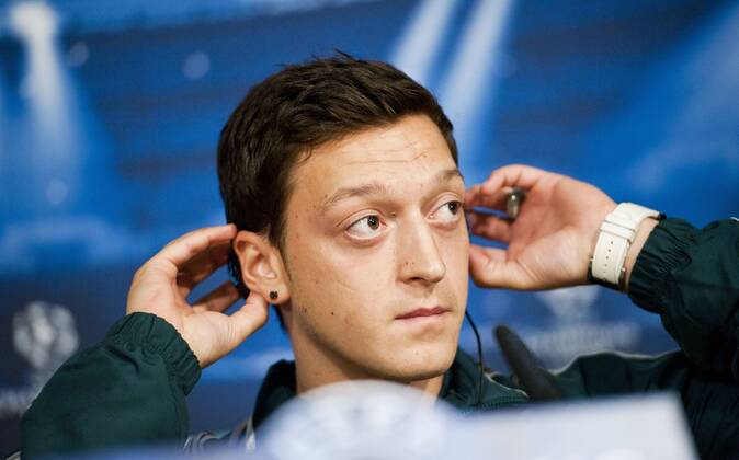 Real Madrid, Borussia Dortmund, Champions League 2012 2013, Matchday 4, Jornada 4, Giornata 4, Group Stage- Group D, Fase de Grupos - Grupo D, Fase a Gruppi- Gruppo D Mesut Ozil, player of Real Madrid C.F., in the press conference before the match Mesut Ozil, giocatore del Real Madrid, nella conferenza prima della partita Mesut Ozil, jogador do Real Madrid, na conferencia de imprensa antes do jogo Estadio Santiago Bernabeu, Madrid, Spain - Spagna - Espanha, 05 11 2012
