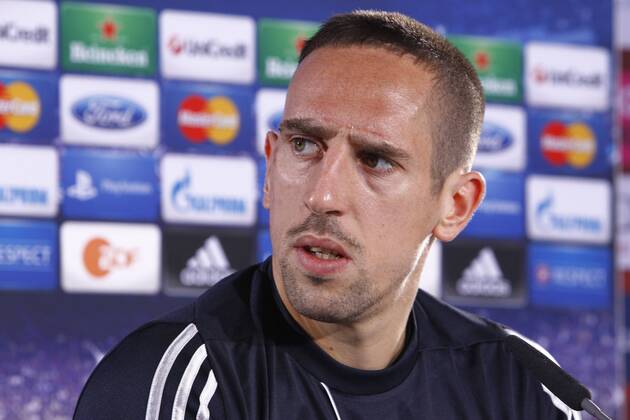 Franck Ribery FOOTBALL : Conference et entrainement Bayern Munich - Champions League - 06 11 2012 GwendolineLeGoff Panoramic 