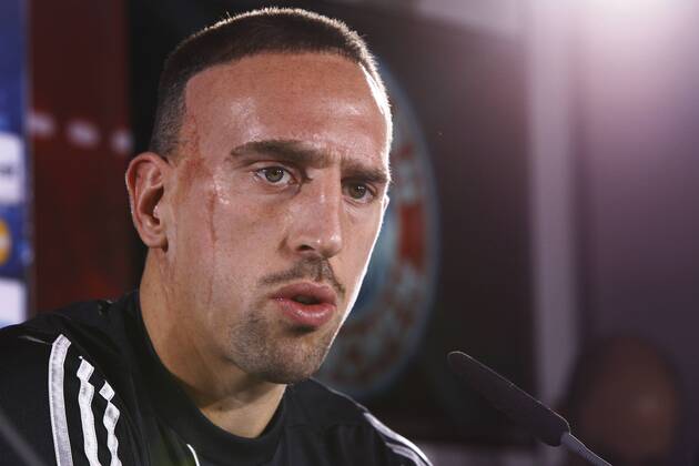 Franck Ribery FOOTBALL : Conference et entrainement Bayern Munich - Champions League - 06 11 2012 GwendolineLeGoff Panoramic 