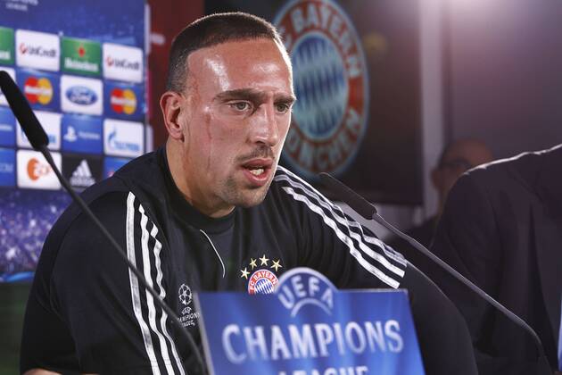 Franck Ribery FOOTBALL : Conference et entrainement Bayern Munich - Champions League - 06 11 2012 GwendolineLeGoff Panoramic 