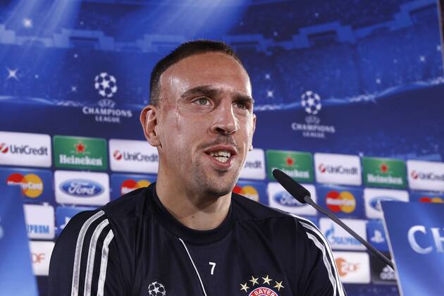 Franck Ribery FOOTBALL : Conference et entrainement Bayern Munich - Champions League - 06 11 2012 GwendolineLeGoff Panoramic 