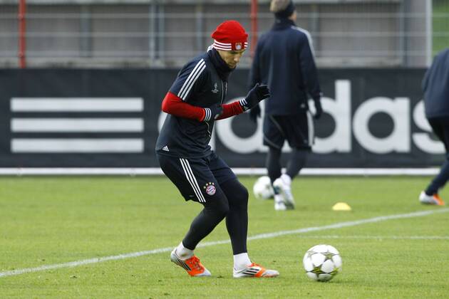 Arjen Robben FOOTBALL : Conference et entrainement Bayern Munich - Champions League - 06 11 2012 GwendolineLeGoff Panoramic 