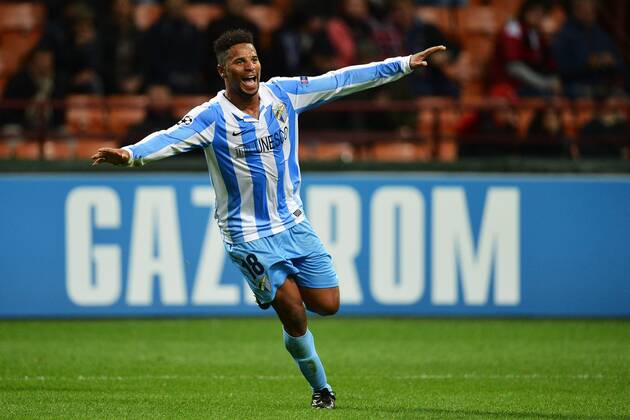 Eliseu Malaga 0-1 Goal celebration - Milan 6 11 2012 Champions League - AC Milan vs FC Malaga - andreaxstaccioli