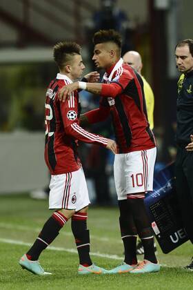 Milan 06 11 2012 - Champions League AC Milan - FC Malaga: Stephan El Shaarawy-Kevin Prince Boateng 