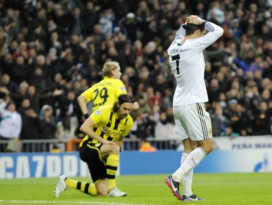 Real Madrid, Borussia Dortmund, Champions League 2012 2013, Matchday 4, Jornada 4, Giornata 4, Group Stage- Group D, Fase de Grupos - Grupo D, Fase a Gruppi- Gruppo D Cristiano Ronaldo desperate after missing goal Estadio Santiago Bernabeu, Madrid, Spain - Spagna - Espanha, 06 11 2012