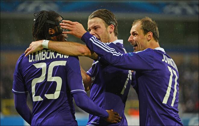Dieumerci Dieudonne Mbokani of RSC Anderlecht FOOTBALL : Anderlecht vs Zenit St Petersbourg - Ligue des Champions - 06 11 2012 Photonews Panoramic 