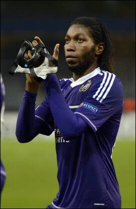 Dieumerci Mbokani of Anderlecht FOOTBALL : Anderlecht vs Zenit St Petersbourg - Ligue des Champions - 06 11 2012 Photonews Panoramic 