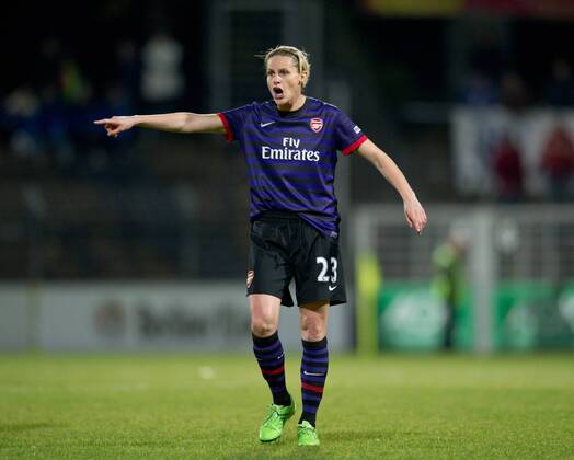 Kelly SMITH (LON) Fussball Frauen UEFA Championsleague - Saison 2012 2013: 1.FFC Turbine Potsdam - FC Arsenal London in Potsdam, Deutschland am 07.11.2012,