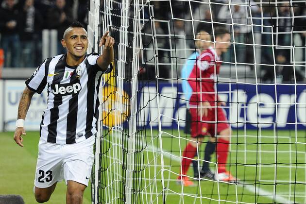 Champions League Juventus Turin - FC Nordsjaelland Jubel Arturo Vidal 