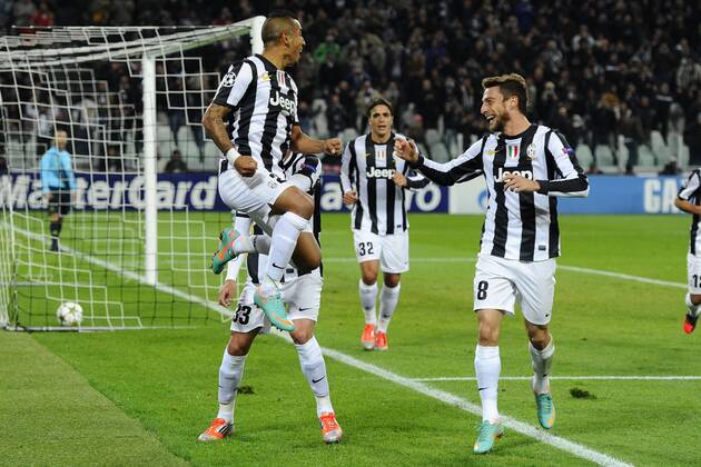 Champions League Juventus Turin - FC Nordsjaelland Jubel Arturo Vidal 