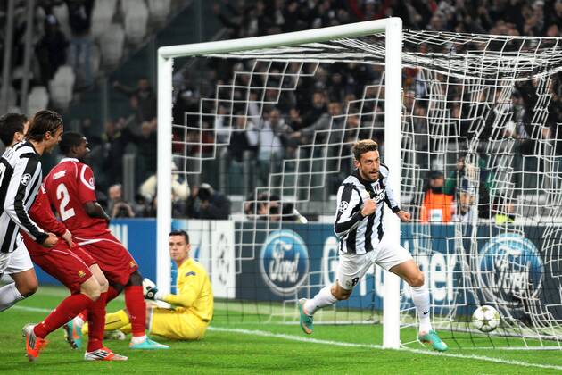 Jubel Claudio Marchisio Juventus Tor 1-0 Goal celebration Juventus Turin vs. FC Nordsjaelland - andreaxstaccioli