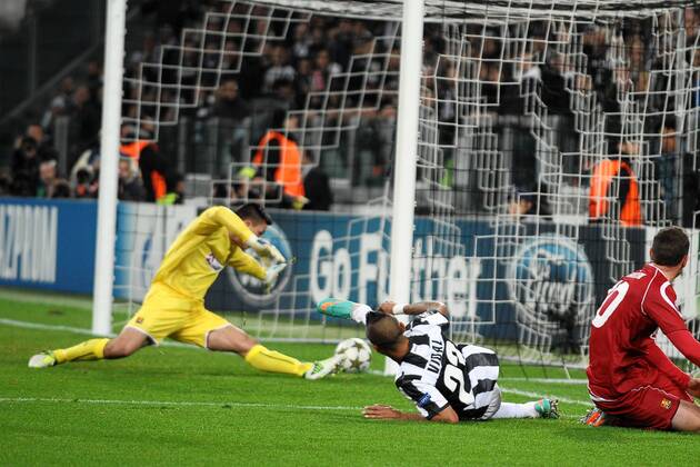 Tor Arturo Vidal Juventus 2-0 Goal celebration Juventus Turin vs. FC Nordsjaelland - andreaxstaccioli