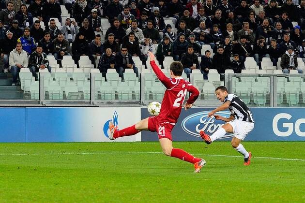 Champions League Juventus Turin - FC Nordsjaelland Tor Sebastian Giovinco 