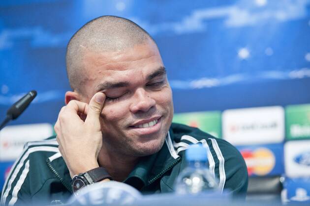 Manchester City - Real Madrid - Champions League 2012 2013 - Group Stage - Group D - Matchday 5 Pepe in the press conference before the match Etihad Stadium, Manchester, UK, 20 11 2012 