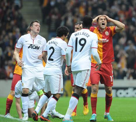 UEFA Champions league group H soccer match between Galatasaray v Manchester United at Turk Telekom Arena Stadium in Istanbul, Turkey on 20.11.2012 Pictured: Burak Yilmaz of Galatasaray. 