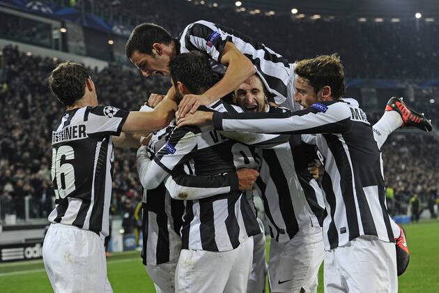 Db Torino 20 11 2012 - Champions League Juventus-Chelsea foto Daniele Buffa Image Sport nella foto: esultanza gol Fabio Quagliarella 