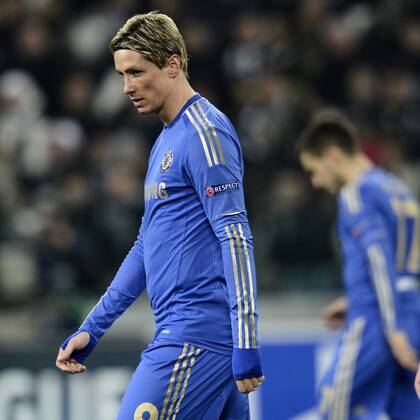 Torino 20 11 2012 - Champions League Juventus Turin - Chelsea FC London; delusione Fernando Torres 