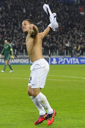 Torino 20 11 2012 - Champions League Juventus Turin - Chelsea FC London; esultanza gol Sebastian Giovinco 