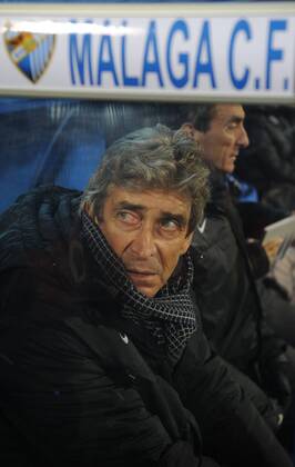 Malaga s head coach Manuel Pellergrini seen before a UEFA Champions League Group C Round 5 football match against Zenit St. Petersburg at Petrovsky Stadium. Zenit St. Petersburg vs CF Malaga  RE10DFD9