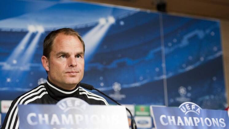 Real Madrid - Ajax - UEFA Champions League 2012 2013 - Group D- Matchday 6 Frank De Ber, coach of Ajax Amsterdam,in the press conference before the match Estadio Santiago Bernabeu - Madrid - Spain- 03 12 2012 