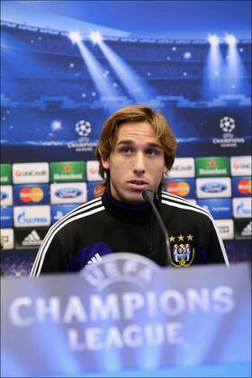 Lucas Biglia of RSC Anderlecht FOOTBALL : RSC Anderlecht - Conference de Presse - Ligue des Champions - 03 12 2012 PhotoNews Panoramic 