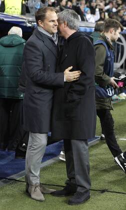 Real Madrid s coach Jose Mourinho and AFC Ajax s coach Frank de Boer during Champions League Match. December 04, 2012.  (20134035)
