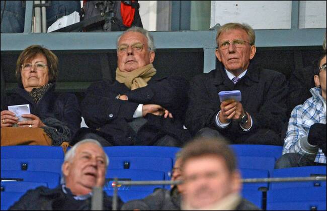 President Roger Vanden Stock and Philippe Collin of RSC Anderlecht FOOTBALL : Malaga vs Anderlecht - Ligue des Champions - 04 12 2012 Photonews Panoramic 