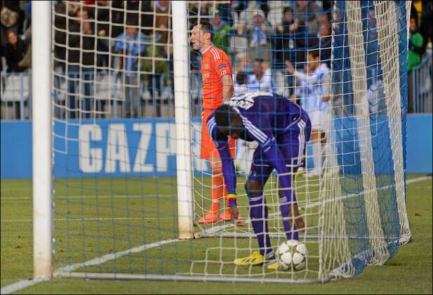 Silvio Proto of RSC Anderlecht FOOTBALL : Malaga vs Anderlecht - Ligue des Champions - 04 12 2012 Photonews Panoramic 