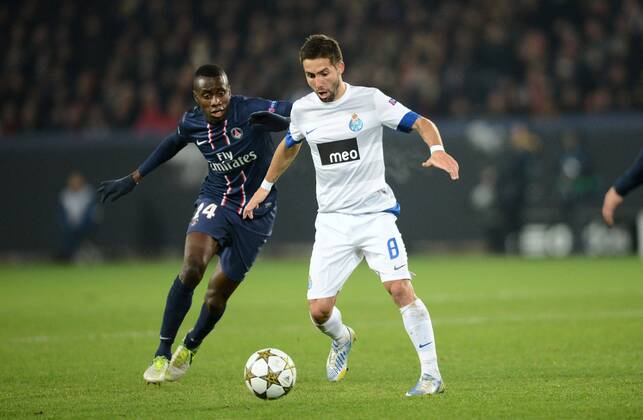 Joao MOUTINHO (por) - Blaise MATUIDI (psg) FOOTBALL : Paris SG vs FC Porto - Ligue des champions - 04 12 2012 AnthonyBIBARD FEP Panoramic 