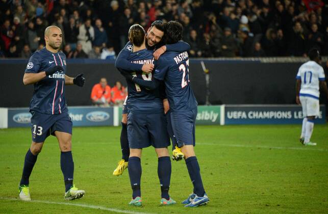 Ezequiel LAVEZZI (psg) FOOTBALL : Paris SG vs FC Porto - Ligue des champions - 04 12 2012 AnthonyBIBARD FEP Panoramic 