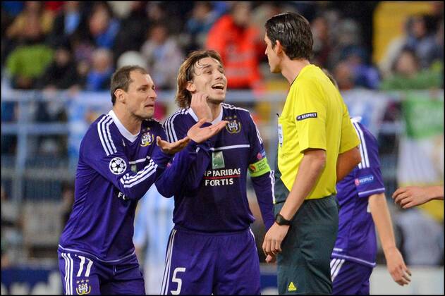 Milan Jovanovic and Lucas Biglia of RSC Anderlecht PhotonewsxPanoramic 