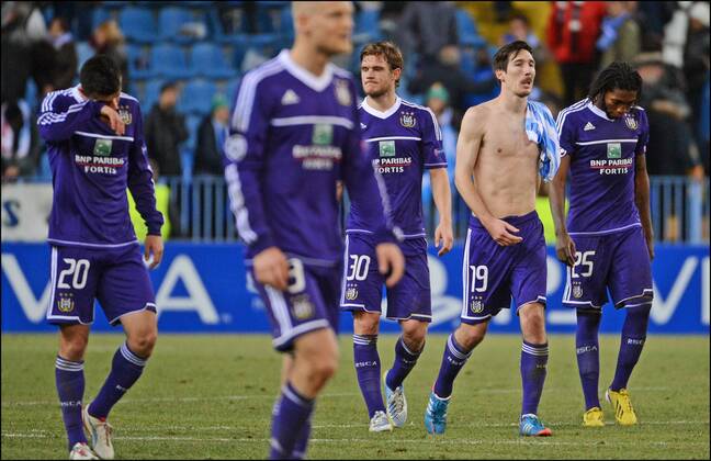 Dieumerci Mbokani - Guillaume Gillet - Sacha Kljestan of RSC Anderlecht PhotonewsxPanoramic 
