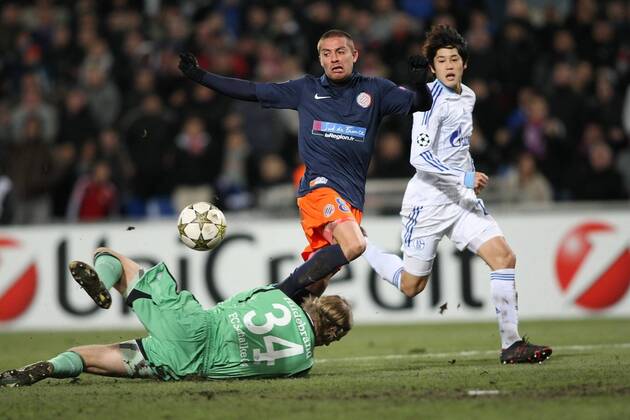 Anthony MOUNIER (Montpellier) FOOTBALL : Montpellier vs Schalke 04 - Ligue des Champions - 04 12 2012 RichardGosselin Panoramic 
