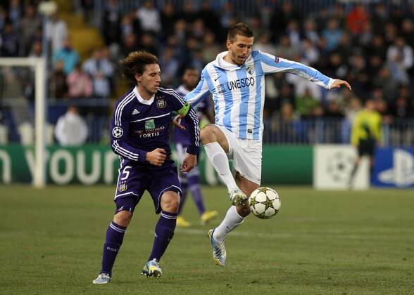 Malaga - Fußball - Champions League - FC Malaga vs. RSC Anderlecht - Lucas Biglia, Camacho 